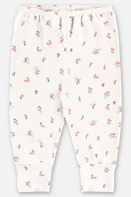 Calça para Bebê Feminino em Suedine Estampa Cerejas e Joaninhas Up Baby