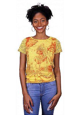 T-shirt Indiana Feminina Oxum Amarela