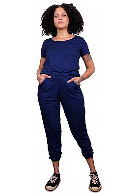 Calça Jogger Viscolycra Azul Marinho