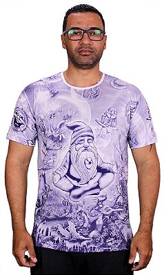 Camiseta Indiana Masculina Gnomo Meditação