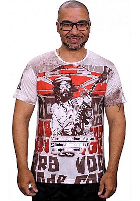 Camiseta Indiana Masculina Raul Seixas Disco Voador