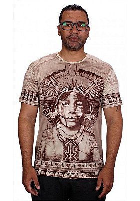 Camiseta Indiana Masculina Xamânica Poranga