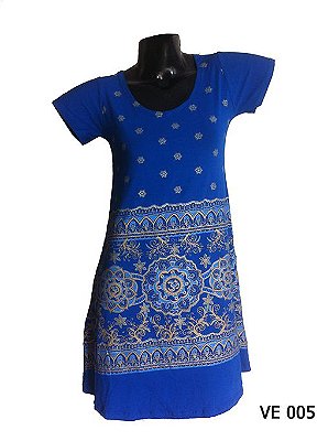 vestido indiano azul