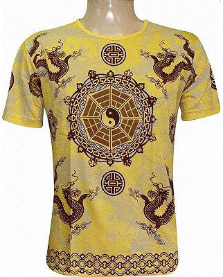 Camiseta Indiana Unissex Yin-Yang Amarela