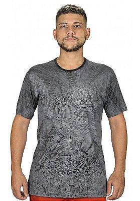 Camiseta Indiana Unissex São Jorge Cinza