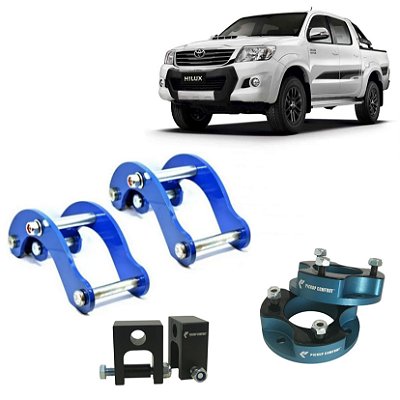 KIT COMPLETO LIFT 2" - Toyota Hilux 2005 a 2015 | Cabine Simples e Dupla