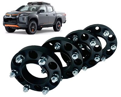 Kit com 4 Espaçador / Alargador 38mm Mitsubishi L200 Triton