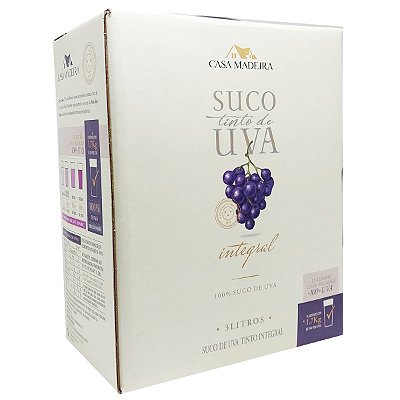 Suco de Uva Casa Madeira Bag in Box 3 litros