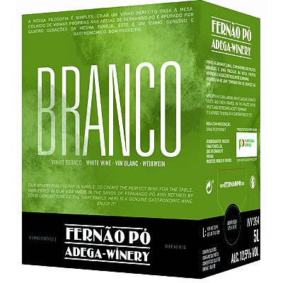 Vinho Fernão Pó Branco Bag in Box 5 Litros