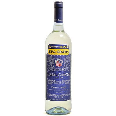Vinho Casal Garcia Branco 1 Litro pelo preço de 750ml