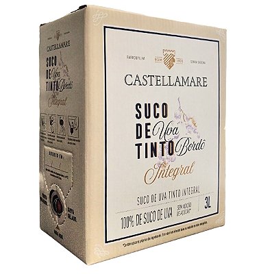 Suco de Uva Castellamare Bordô Integral 3 Litros