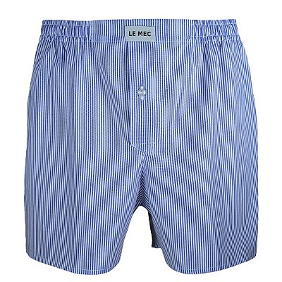 Cueca Samba Canção Listrada de Azul - ESTOCOLMO - 100% algodão