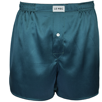 Cueca Samba Canção SEDA Azul Petróleo MURANO 100% seda pura