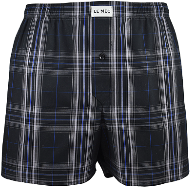 Cueca  Samba Canção Xadrez fundo preto - OXFORD -   100% algodão