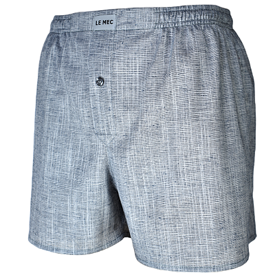 Cueca Samba Canção Mescla Cinza com Marinho -  JAIPUR  - 100% algodão