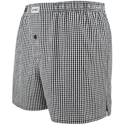 Cueca Samba Canção  Xadrez Preto e Branco vichy -  DAMASCO  - 100% algodão