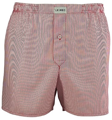 Cueca Samba Canção Listras vermelhas  -  NAPOLI  -  100% algodão