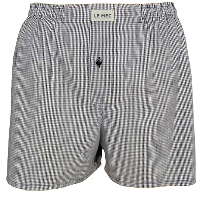 Cueca  Samba Canção  vichy branco e preto - MOUNT ELBERT -  100% algodão