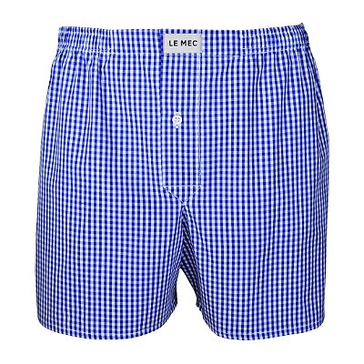 Cueca Samba Canção Vichy Azul  -  CANCUN  -  100% algodão
