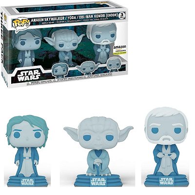 Funko Pop Star Wars Across The Galaxy Force Ghost Endor 3Pack