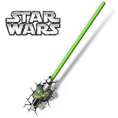 Luminária 3d Star Wars Mão Yoda C/ Sabre