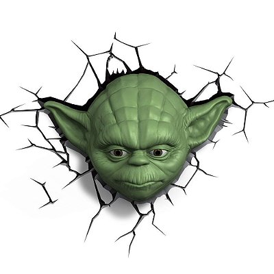Luminária 3d Star Wars Máscara Yoda