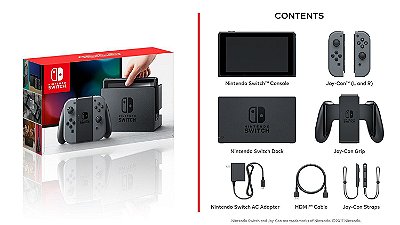 Console Nintendo Switch Preto/Cinza 32Gb - Nintendo