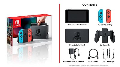 Console Nintendo Switch Neon Blue e Neon Red Joy 32Gb - Nintendo