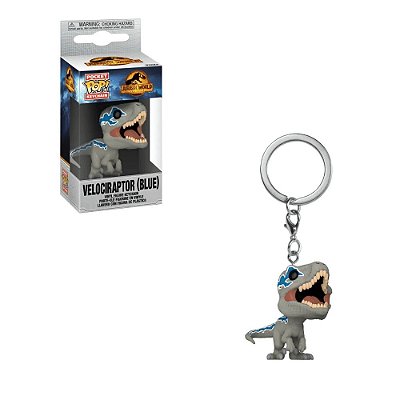 Chaveiro Funko Pocket Pop Jurassic World Velociraptor Blue