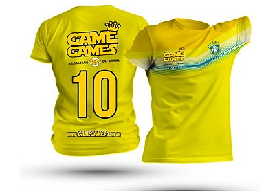 Camiseta Brasil Copa Personalizada GameGames - Amarela
