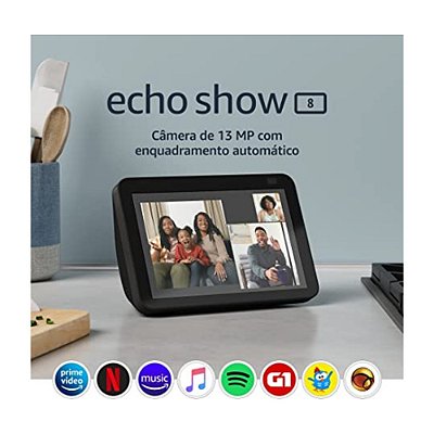 Echo Show 8 (2ª Geração) Smart Display HD c/ Alexa - Preta