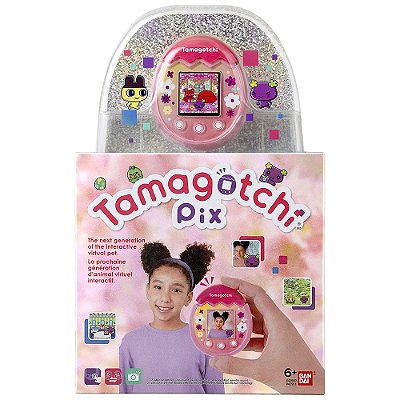 Tamagotchi Pix Camera Play Foral Pink - BANDAI
