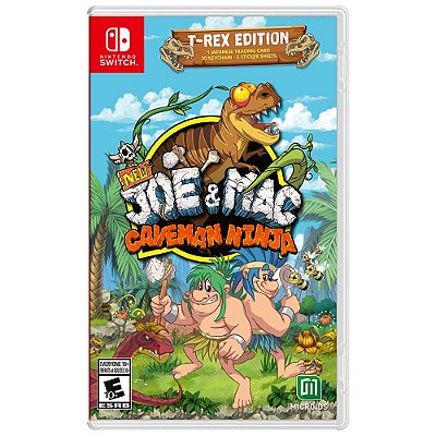 New Joe and Mac Caveman Ninja T-Rex Edition - Switch