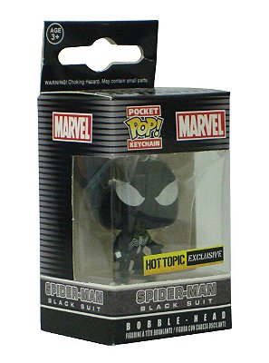 Chaveiro Funko Pocket Marvel Spider-Man Black Suit Exclusive