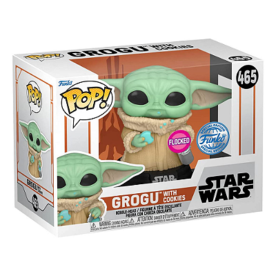 Funko Pop The Mandalorian 465 Grogu w/ Cookies Flocked