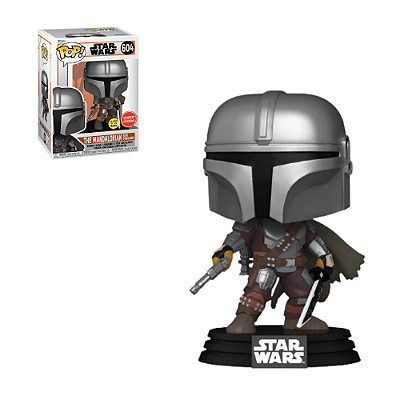 Funko Pop Star Wars 604 The Mandalorian  w/ Darksaber Glows