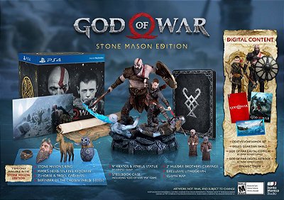 Jogo God of War Stone Mason's Edition Collectors - PS4