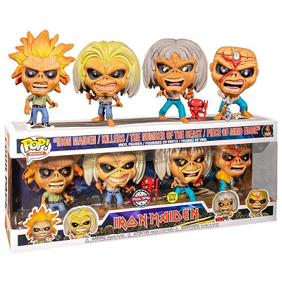 Funko Pop Rocks Iron Maiden 4-Pack Glows In The Dark