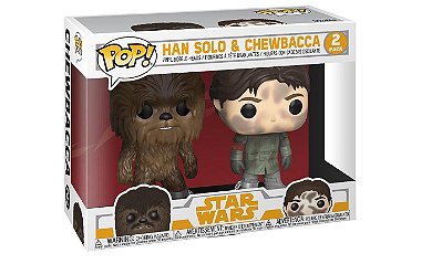 Funko Pop 2 Pack Han Solo e Chewbacca Exclusive