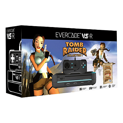 Evercade EXP-R Retro Gaming Portátil w/ Tomb Raider 1, 2 e 3