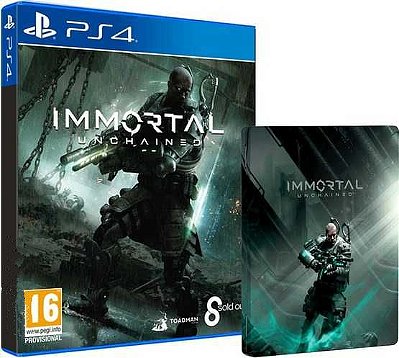 Immortal Unchained Steelcase + Exclusive Pack Itens - PS4