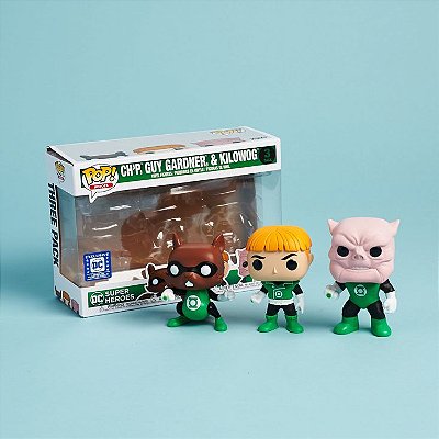 Funko Pop DC Green Lantern Chp, Guy Gardner e Kilowog