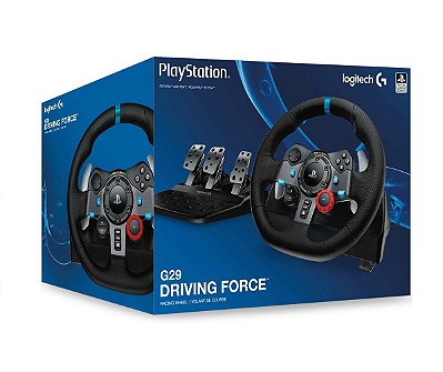 Volante c/ Pedais Logitech G29 Driving Force - PS4, PS3 e PC