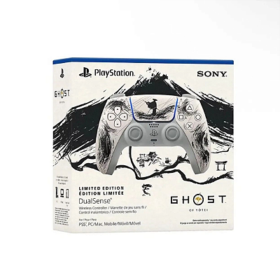 Controle DualSense Ghost of Yōtei Black Limited Edition PS5
