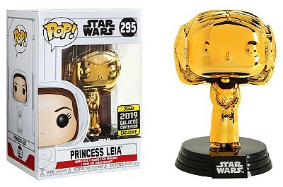 Funko Pop Star Wars 295 Princess Leia Gold Galactic Convention