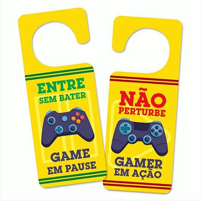 Aviso de Porta Gamer em Ação / Game em Pause