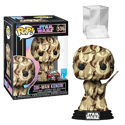 Funko Pop Star Wars 536 Obi-Wan Kenobi Art c/ Case Acrilico