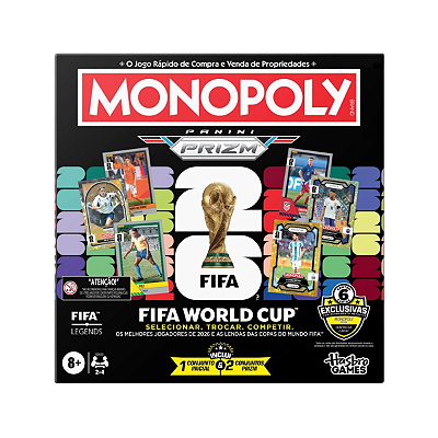 Jogo de Tabuleiro Monopoly Copa do Mundo FIFA Panini Prizm