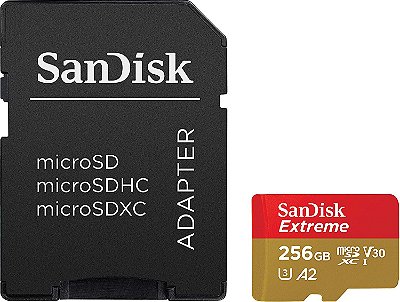 SanDisk 256GB Extreme microSD Card 4K c/ Adapter