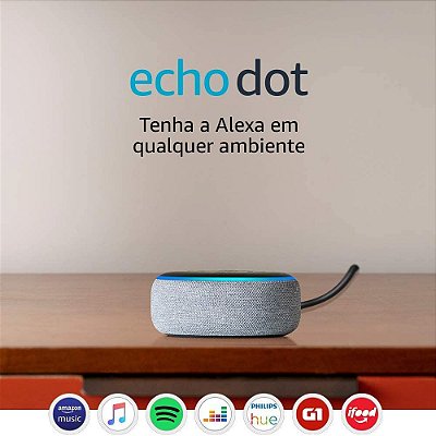 CAIXA SMART  ECHO DOT 3GEN ALEXA KIDS GOLFINHO EDT AZUL